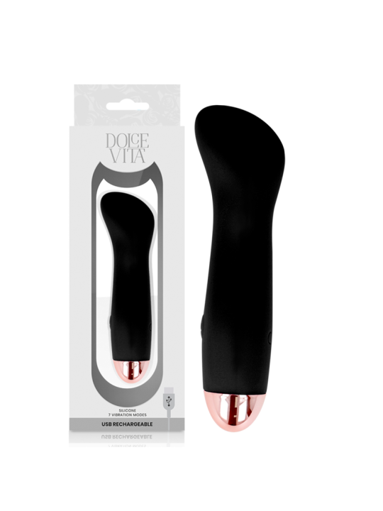 DOLCE VITA - VIBRADOR RECARGABLE ONE NEGRO 7 VELOCIDADES
