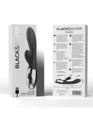 BLACK&SILVER - KALEB VIBRADOR RABBIT SILICON MILTI FUNCION