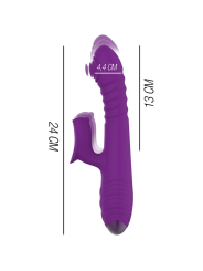 INTENSE - IGGY VIBRADOR MULTIFUNCIÓN RECARGABLE UP & DOWN CON ESTIMULADOR DE CLITORIS MORADO