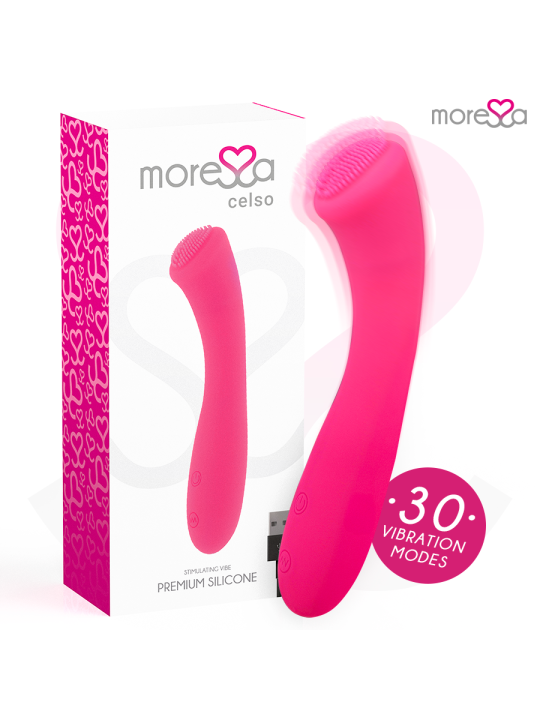 MORESSA - CELSO MASAJEADOR DUO PUNTO G Y SUERO PELVICO PREMIUM SILICONE RECARGABLE
