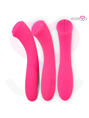 MORESSA - CELSO MASAJEADOR DUO PUNTO G Y SUERO PELVICO PREMIUM SILICONE RECARGABLE