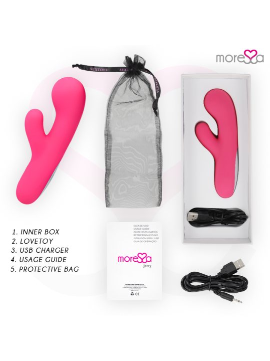 MORESSA - JERRY CLIP VIBRADOR PUNTO G Y CLITORIS PREMIUM SILICONE RECARGABLE