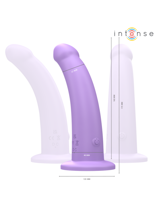 INTENSE - EDDIE VIBRADOR 17,5 CM 10 VIBRACIONES MORADO CONTROL REMOTO