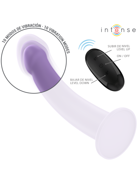 INTENSE - EDDIE VIBRADOR 17,5 CM 10 VIBRACIONES MORADO CONTROL REMOTO