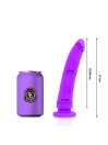 Dildo realista Delta Club de 17 cm en lila con medidas: 15,8 cm insertables, 2,7 cm de eje y base ventosa de 3,3 cm