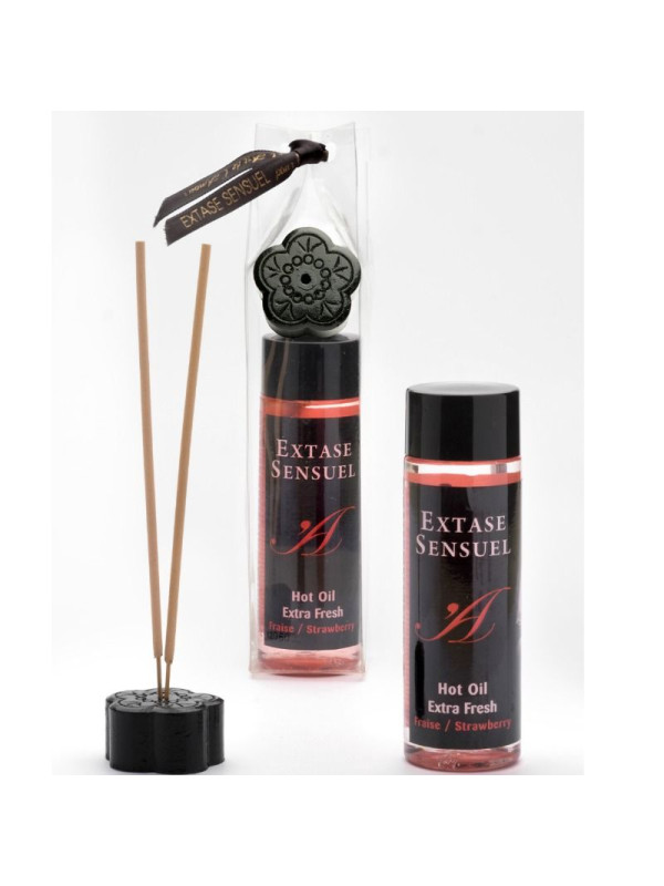 EXTASE SENSUAL - ACEITE MASAJE EFECTO EXTRA FRESH FRESA