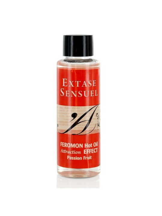 EXTASE SENSUAL - ACEITE MASAJE EFECTO CALOR CON FEROMONAS FRUTA DE LA PASION