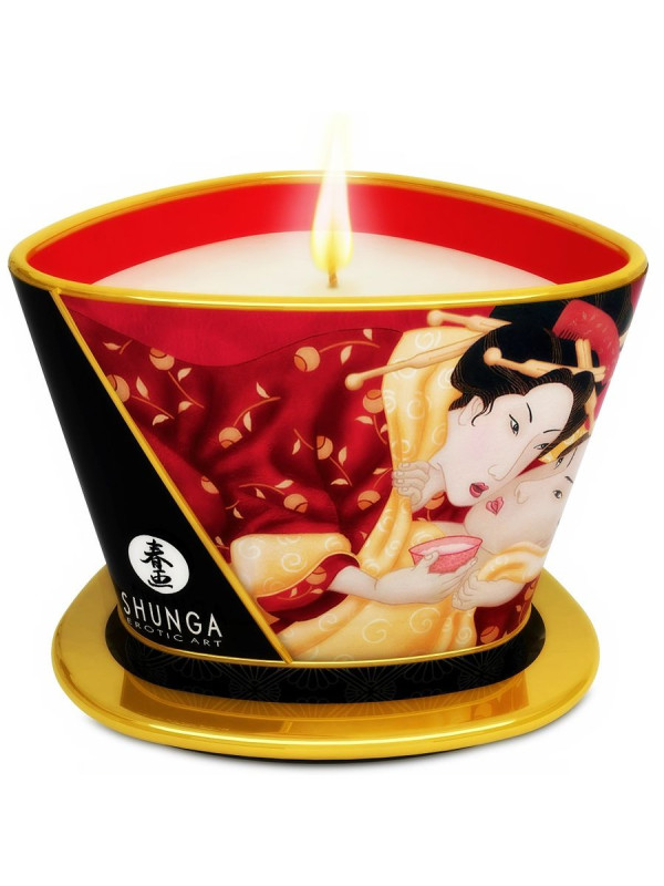 SHUNGA - MINI CARESS BY CANDELIGHT VELA MASAJE FRESAS Y CAVA