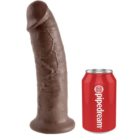 KING COCK - 10 PENE MARRÓN 25.4 CM