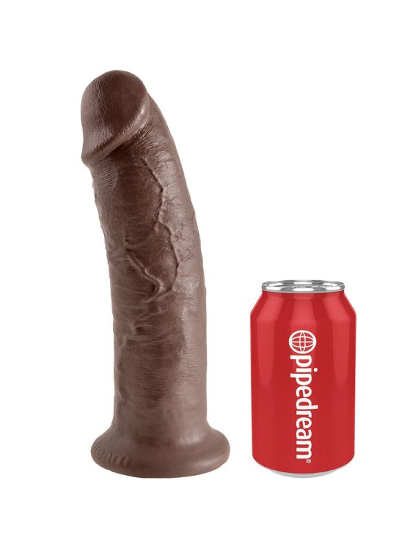 KING COCK - 10 PENE MARRÓN 25.4 CM