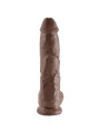 KING COCK - 10 PENE REALÍSTICO MARRÓN 26.5 CM