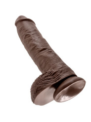KING COCK - 10 PENE REALÍSTICO MARRÓN 26.5 CM