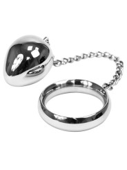 Metal Hard: anillo para el pene de acero con cadena y bola