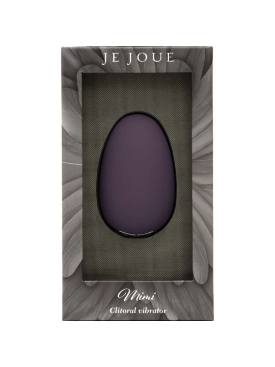 Caja de Je Joue Mimi Clitoral Vibrator con la unidad en morado a la vista