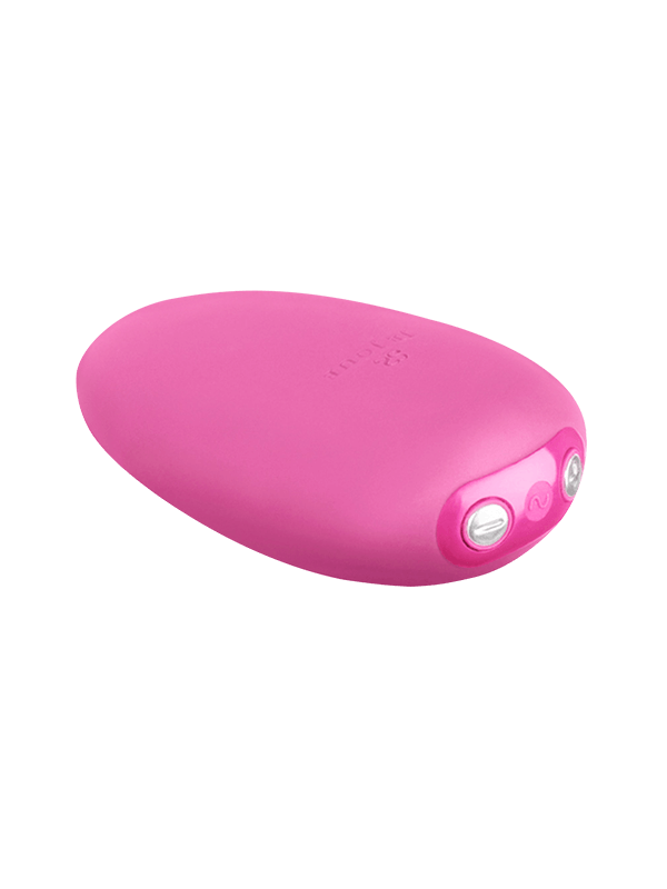 Vibrador de clítoris Je Joue Mimi Soft en fucsia, forma de guijarro con sus tres botones de control