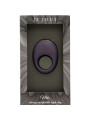 Caja del Je Joue Mio con el anillo morado visible en la ventana y el texto Strong and flexible cock ring
