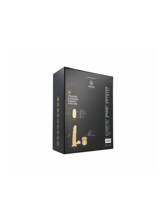 Consolador Realista Virgite R9 Negro 19 cm