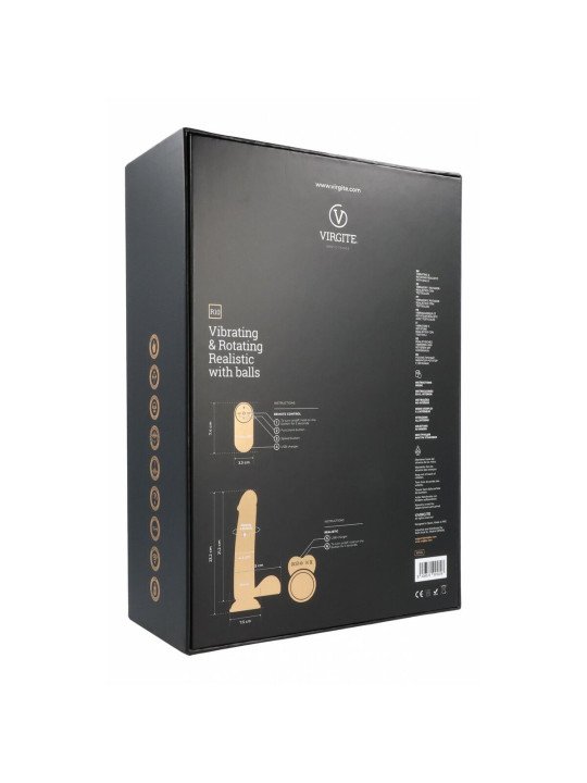Consolador Realista Virgite R10 Negro 21 cm