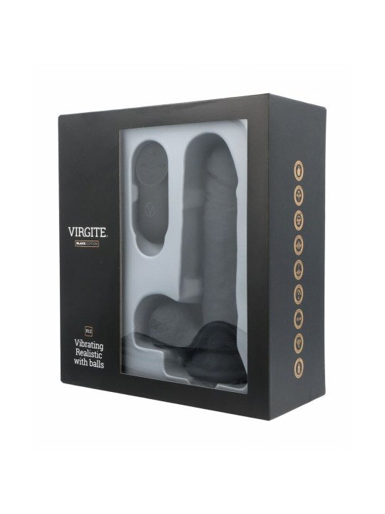 Consolador Realista Virgite R12 Negro 14,4 cm