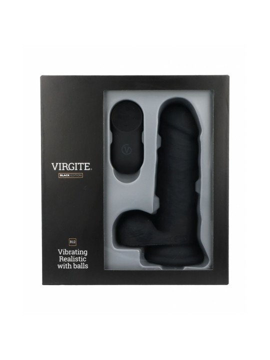 Consolador Realista Virgite R12 Negro 14,4 cm