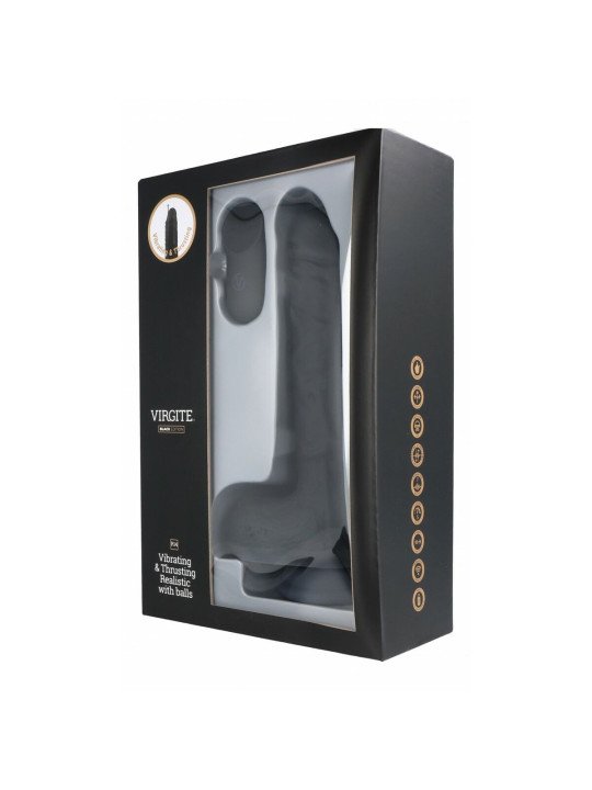 Consolador Realista Virgite R14 Negro 23 cm