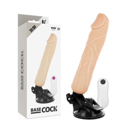 BASECOCK - VIBRADOR REALÍSTICO CONTROL REMOTO 20 CM -O- 4 CM