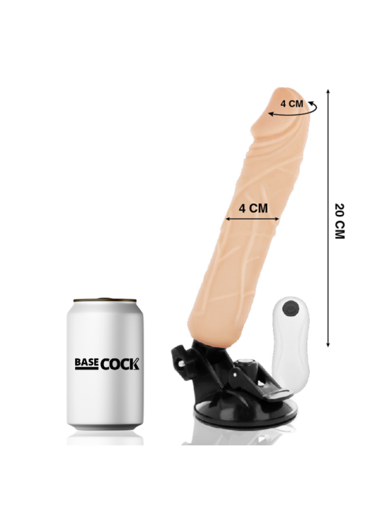 BASECOCK - VIBRADOR REALÍSTICO CONTROL REMOTO 20 CM -O- 4 CM