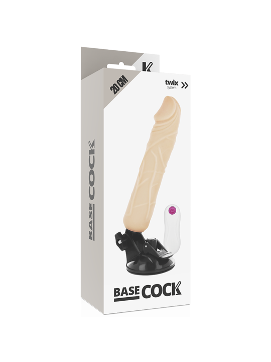 BASECOCK - VIBRADOR REALÍSTICO CONTROL REMOTO 20 CM -O- 4 CM