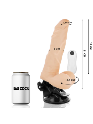 BASECOCK - VIBRADOR REALÍSTICO ARTICULABLE CONTROL REMOTO 21 CM -O- 5 CM