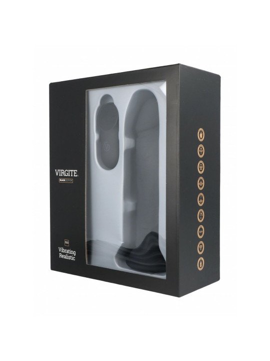 Consolador Realista Virgite R15 Negro 16,5 cm
