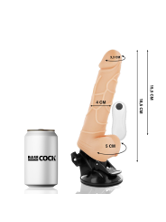 BASECOCK - VIBRADOR REALÍSTICO CONTROL REMOTO 18.5 CM -O- 4CM