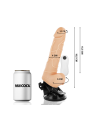 BASECOCK - VIBRADOR REALÍSTICO CONTROL REMOTO 18.5 CM -O- 4CM