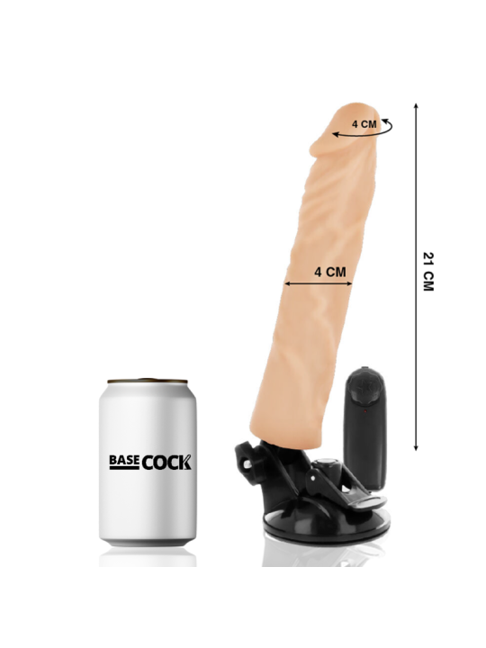 BASECOCK - VIBRADOR REALÍSTICO CONTROL REMOTO 21 CM -O- 4 CM