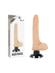 BASECOCK - VIBRADOR REALÍSTICO 2-1 18.5 CM -O- 4 CM