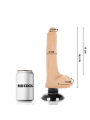 BASECOCK - VIBRADOR REALÍSTICO 2-1 18.5 CM -O- 4 CM