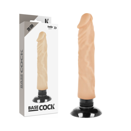 BASECOCK - VIBRADOR REALÍSTICO 2-1 20 CM -O- 4 CM