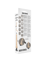 BASECOCK - VIBRADOR REALÍSTICO 2-1 18.5 CM -O- 4 CM
