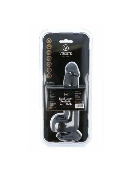 Consolador Realista Virgite R28 Negro 20 cm