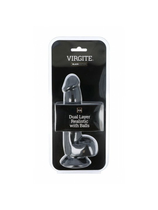 Consolador Realista Virgite R28 Negro 20 cm