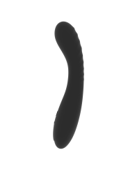 Estimulador de punto G Rithual Kriya en negro, con cabezal estriado y mango ergonómico