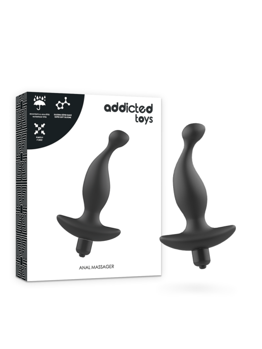 Addicted Toys: masajeador de próstata negro con vibración