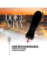 DOLCE VITA - VIBRADOR RECARGABLE FIVE 7 VELOCIDADES