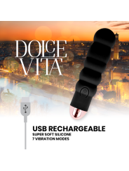 DOLCE VITA - VIBRADOR RECARGABLE SIX 7 VELOCIDADES
