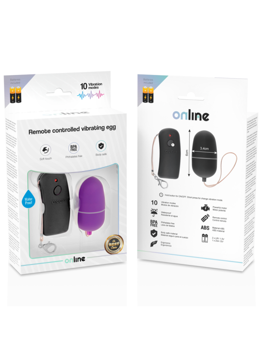 ONLINE - HUEVO VIBRADOR CON MANDO CONTROL REMOTO