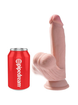KING COCK - PLUS 3D DILDO SWINGING BALLS NATURAL