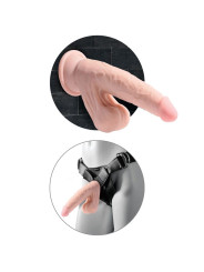 KING COCK - PLUS 3D DILDO SWINGING BALLS NATURAL