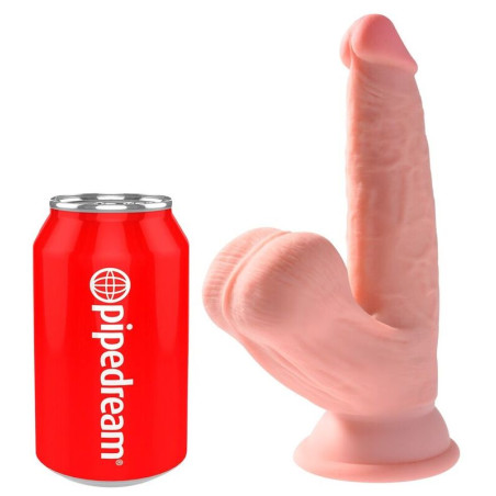 KING COCK - PLUS 3D DILDO SWINGING BALLS