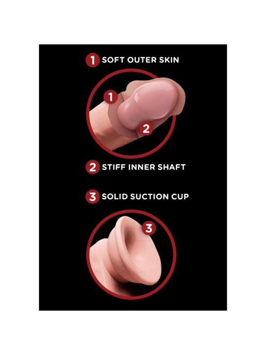KING COCK - PLUS 3D DILDO SWINGING BALLS