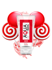 AQUA TRAVEL - LUBRICANTE BASE AGUA SABOR PIRULETA