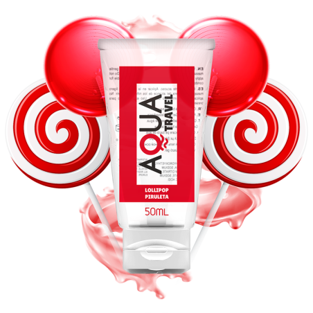 AQUA TRAVEL - LUBRICANTE BASE AGUA SABOR PIRULETA